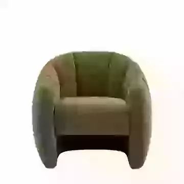 Atella Moss Green Fabric Tub Chair 